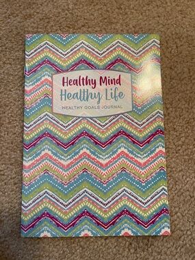 Healthy Mind Healthy Life Goals Journal - Multicolor Chevron